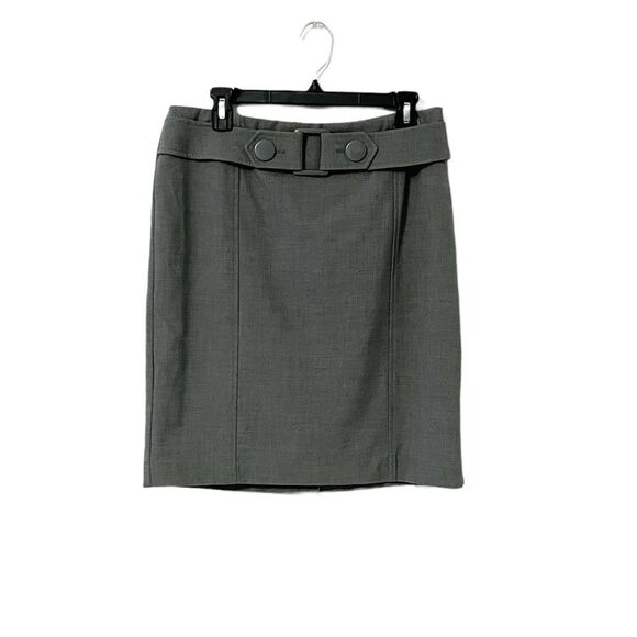 Apt 9 Gray Belted Pencil Skirt Size 10P - Picture 1 of 7